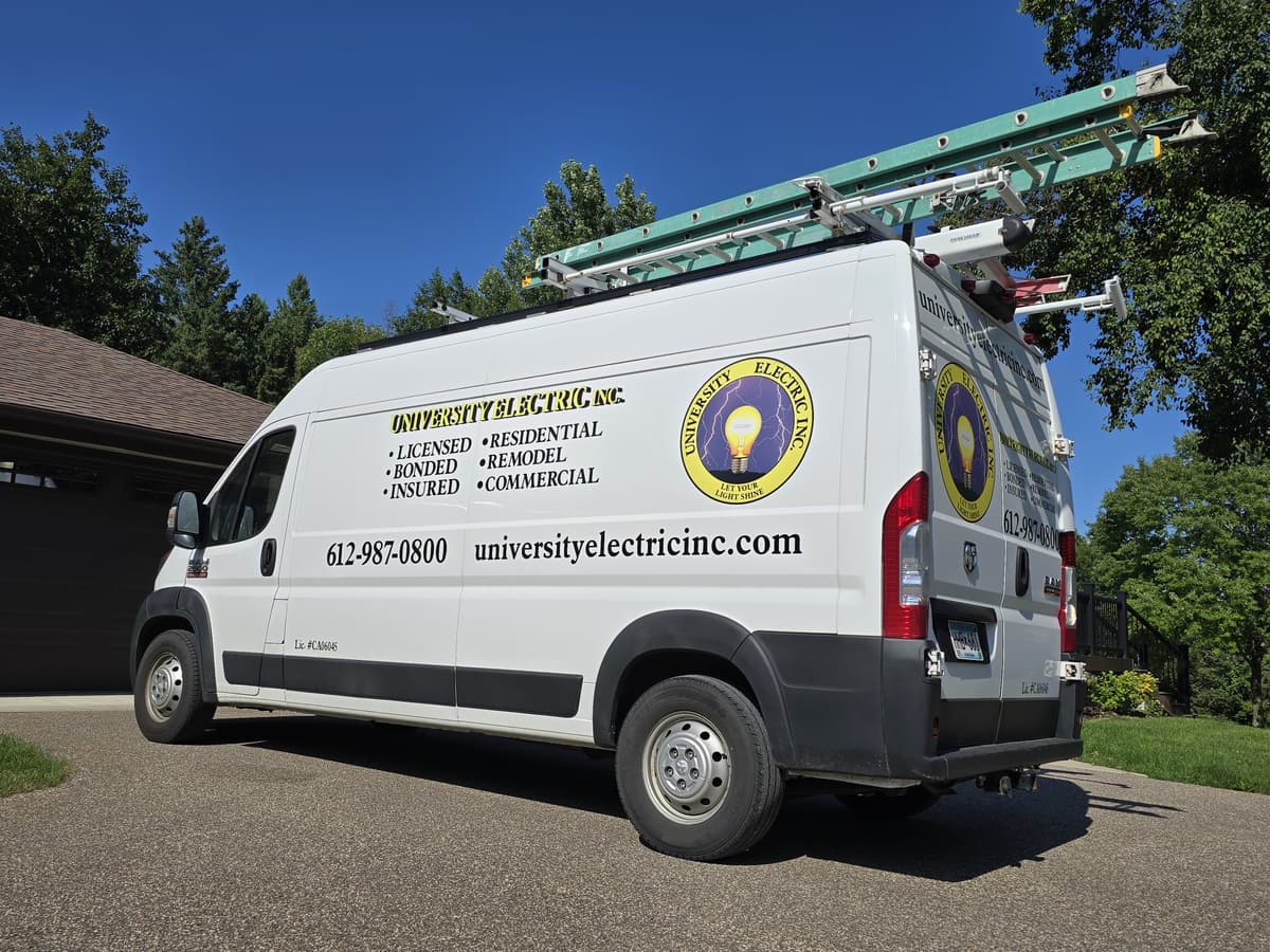University Electric service van